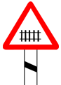 Guarded railway crossing 50-100 meters